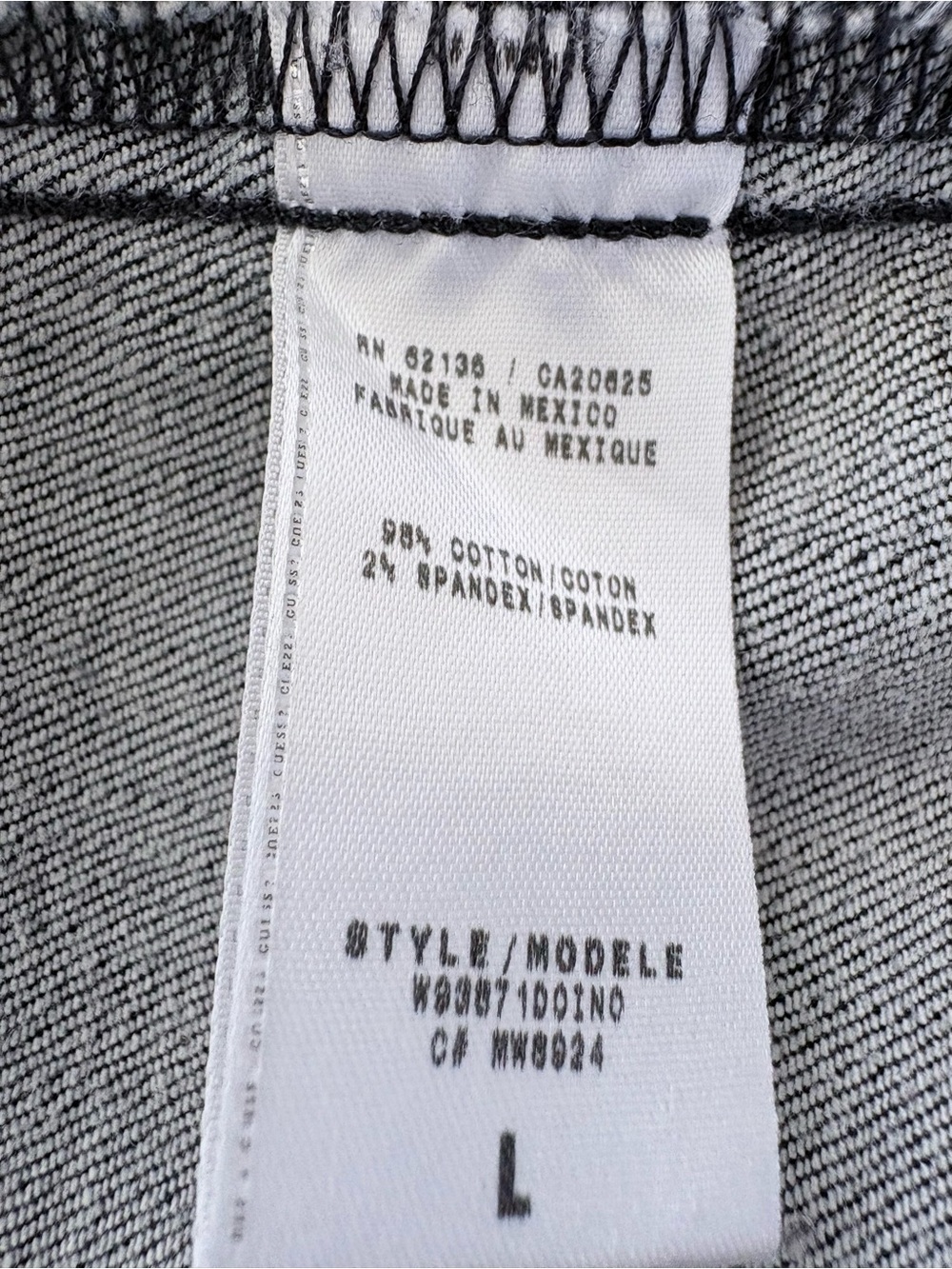VTG Y2K Guess Jeans Dark Blue Denim Blazer with Contrast Topstitching Sz L - Picture 7 of 11